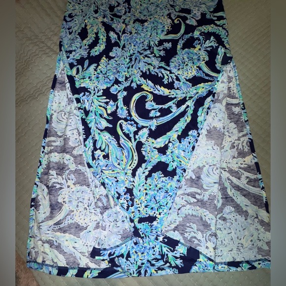 Lilly Pulitzer Merril Maxi Dress small in High Tide Navy Scuba Doo. NWT - Picture 8 of 15